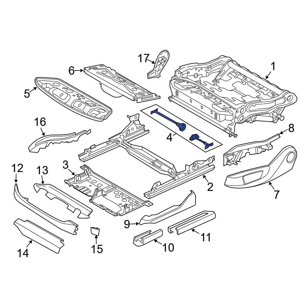 BMW OE 52107314203 Front Power Seat Motor Drive Shaft