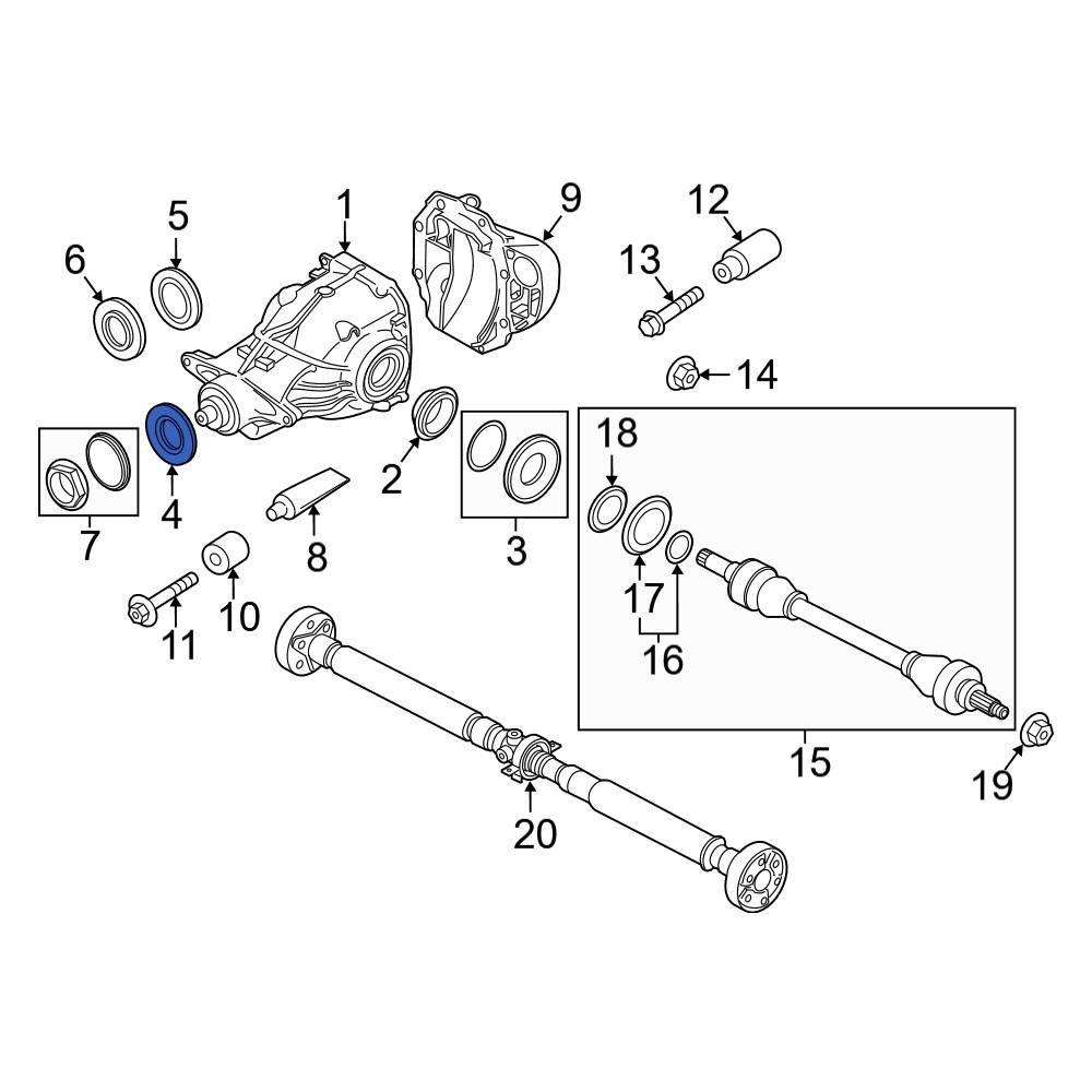 BMW OE 31527507697 Inner Differential Seal