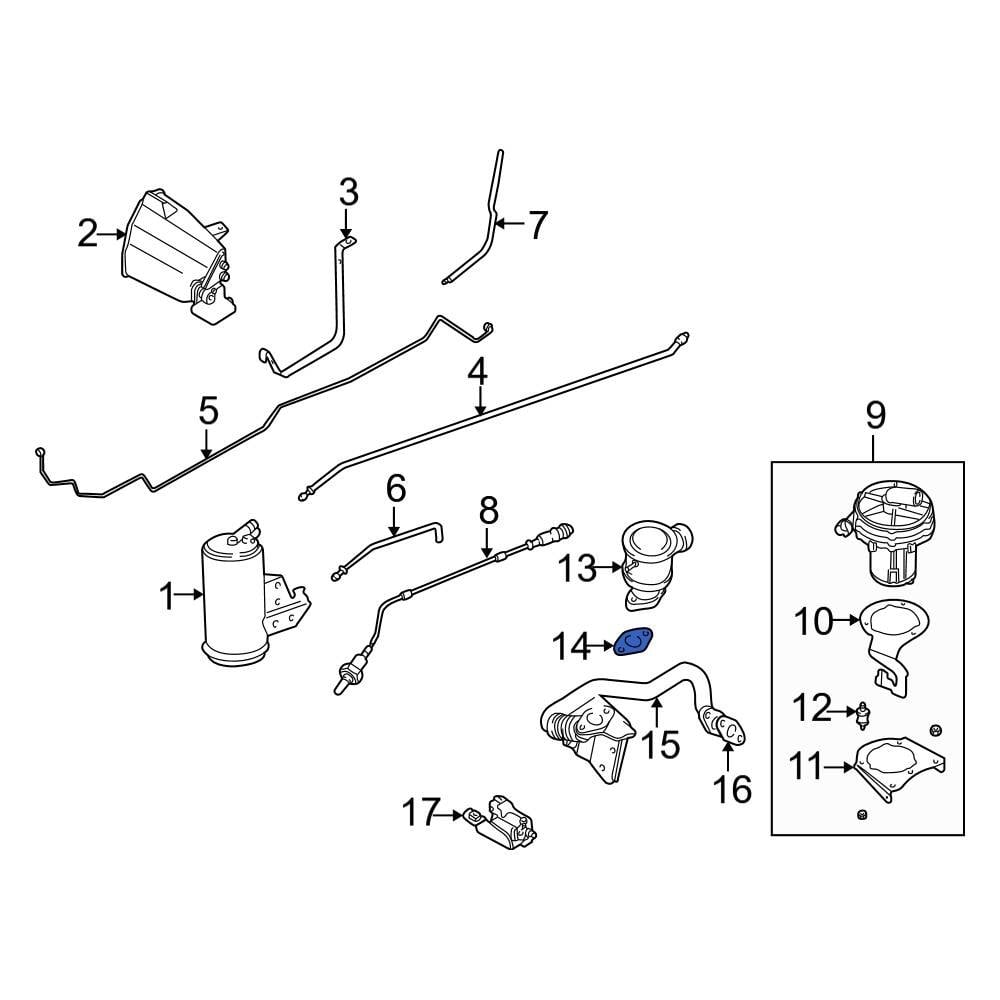 BMW OE 11727505259 - Secondary Air Injection Control Valve Gasket