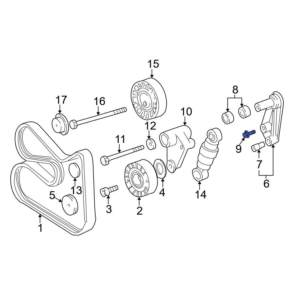 BMW OE 07129905534 Accessory Drive Belt Idler Pulley Bolt