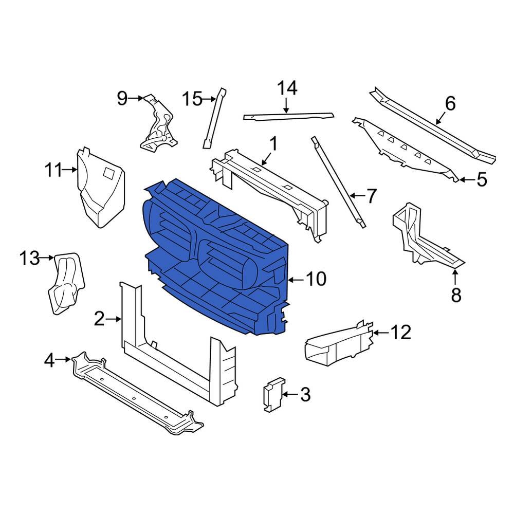 BMW OE 51747224660 - Front Center Radiator Support Air Duct