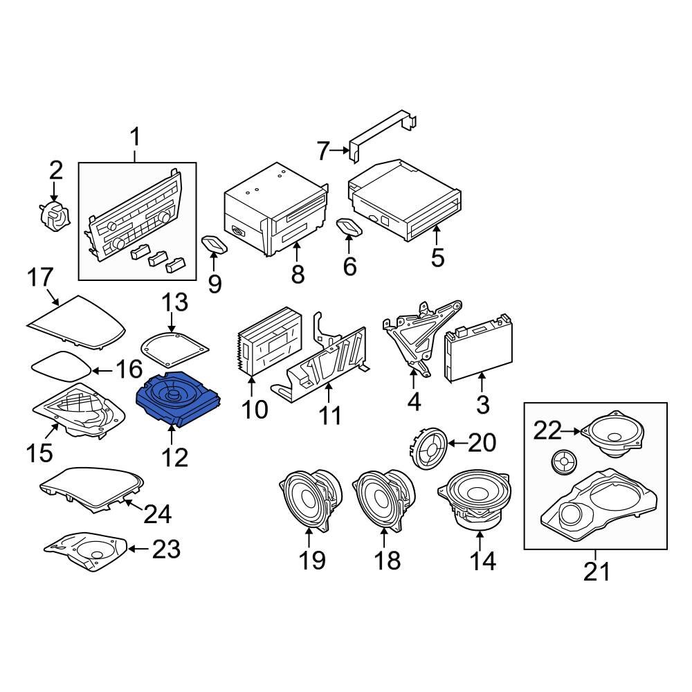 BMW OE 65139277839 - Center Rear Speaker