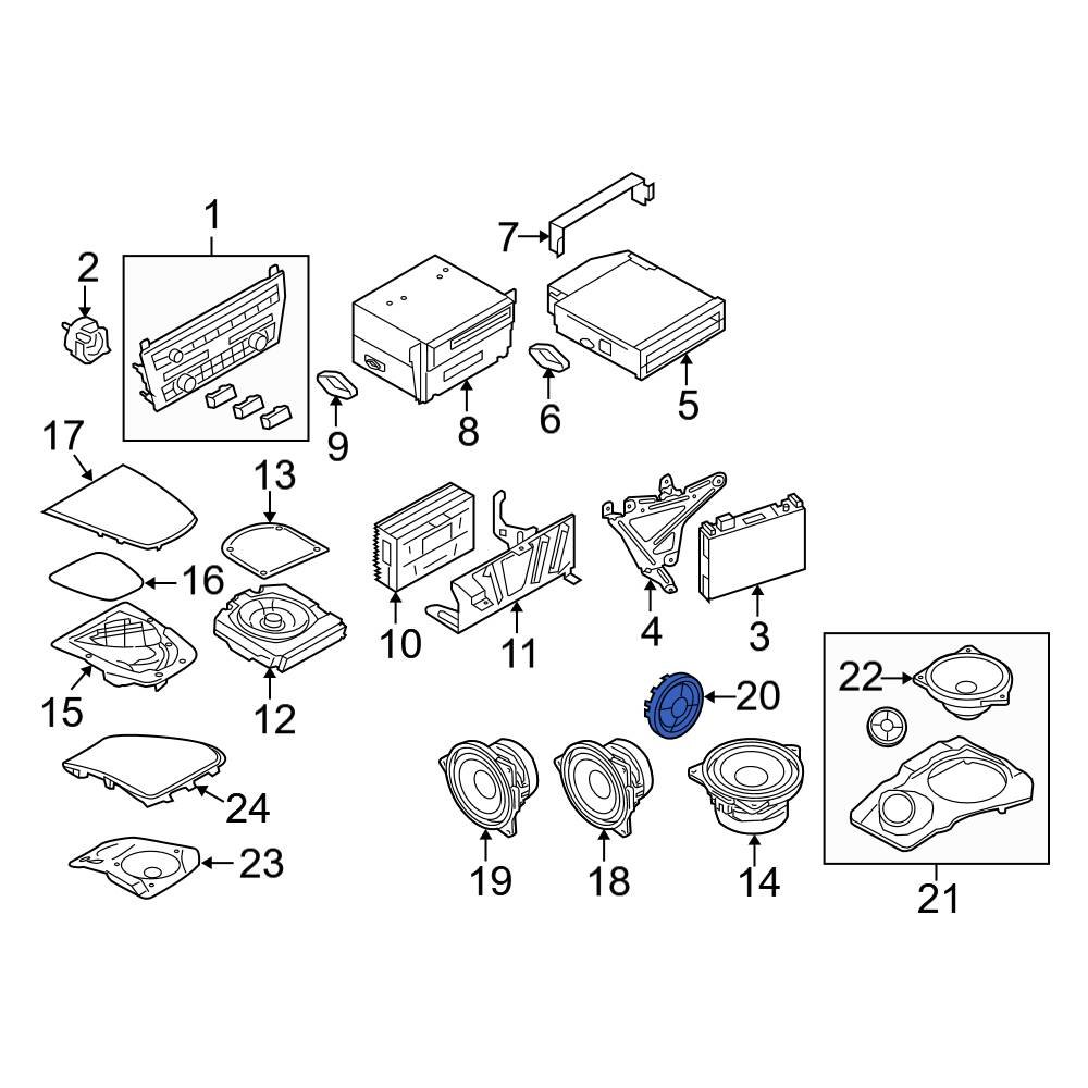 BMW OE 65139224867 - Center Rear Speaker