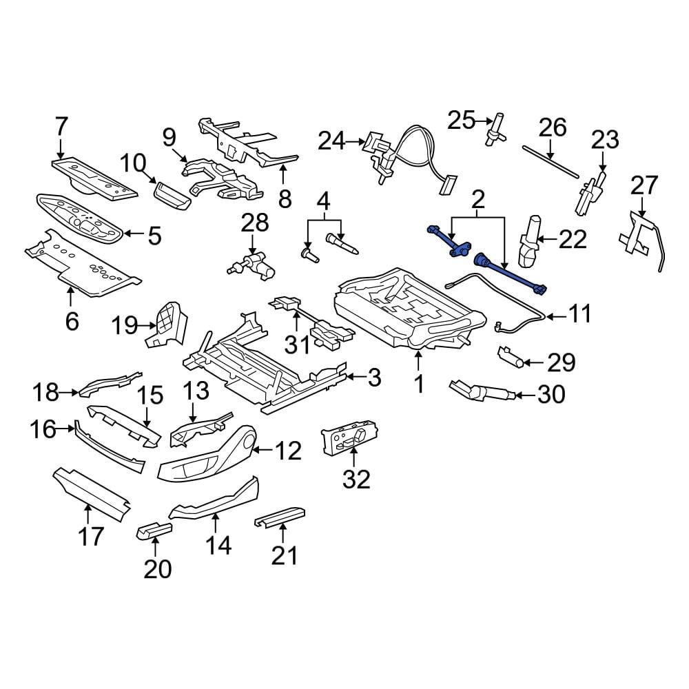 BMW OE 52107242073 - Front Power Seat Motor Drive Shaft