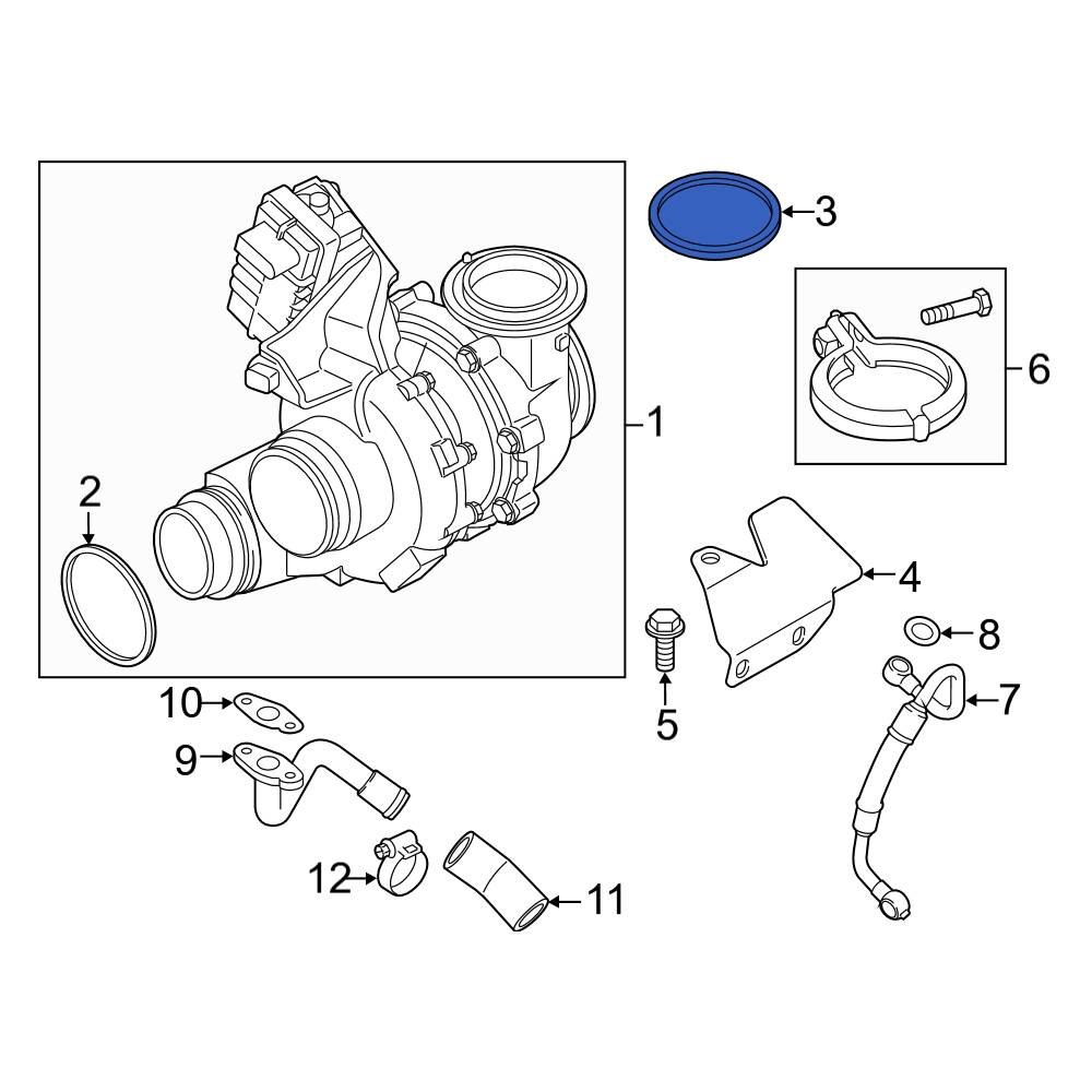 BMW OE 11617796622 Engine Air Intake Hose Seal