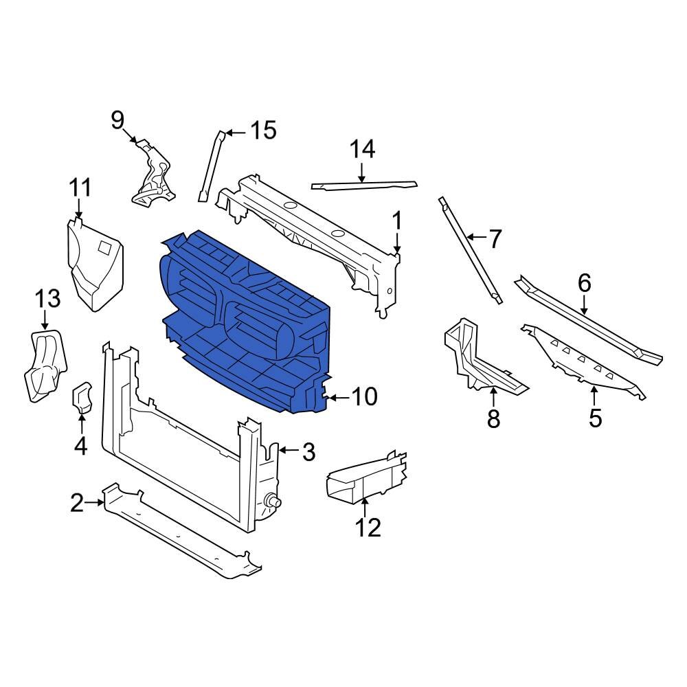 BMW OE 51747224660 - Front Center Radiator Support Air Duct