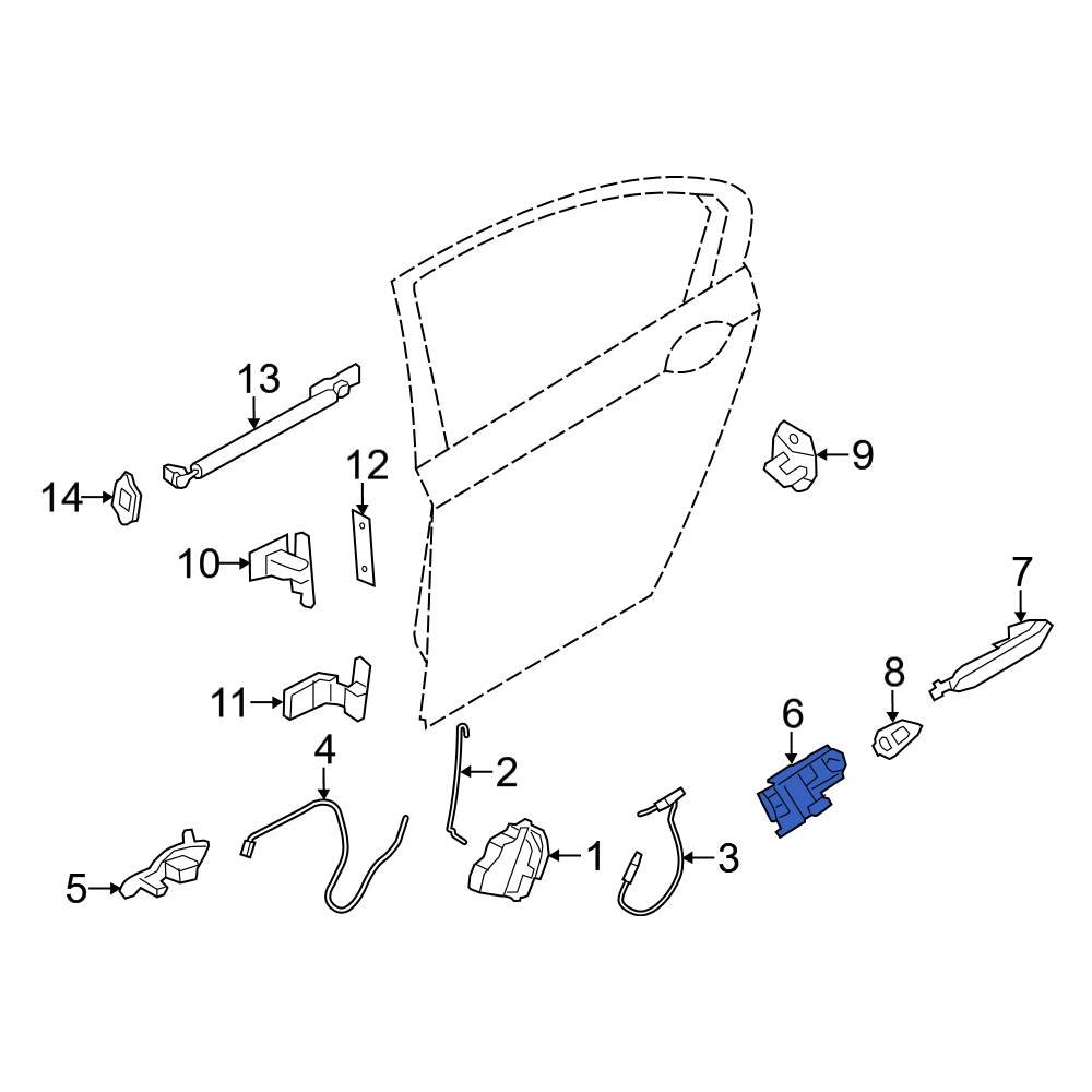 For BMW Genuine Exterior Door Handle Base Rear Right 51217187228 