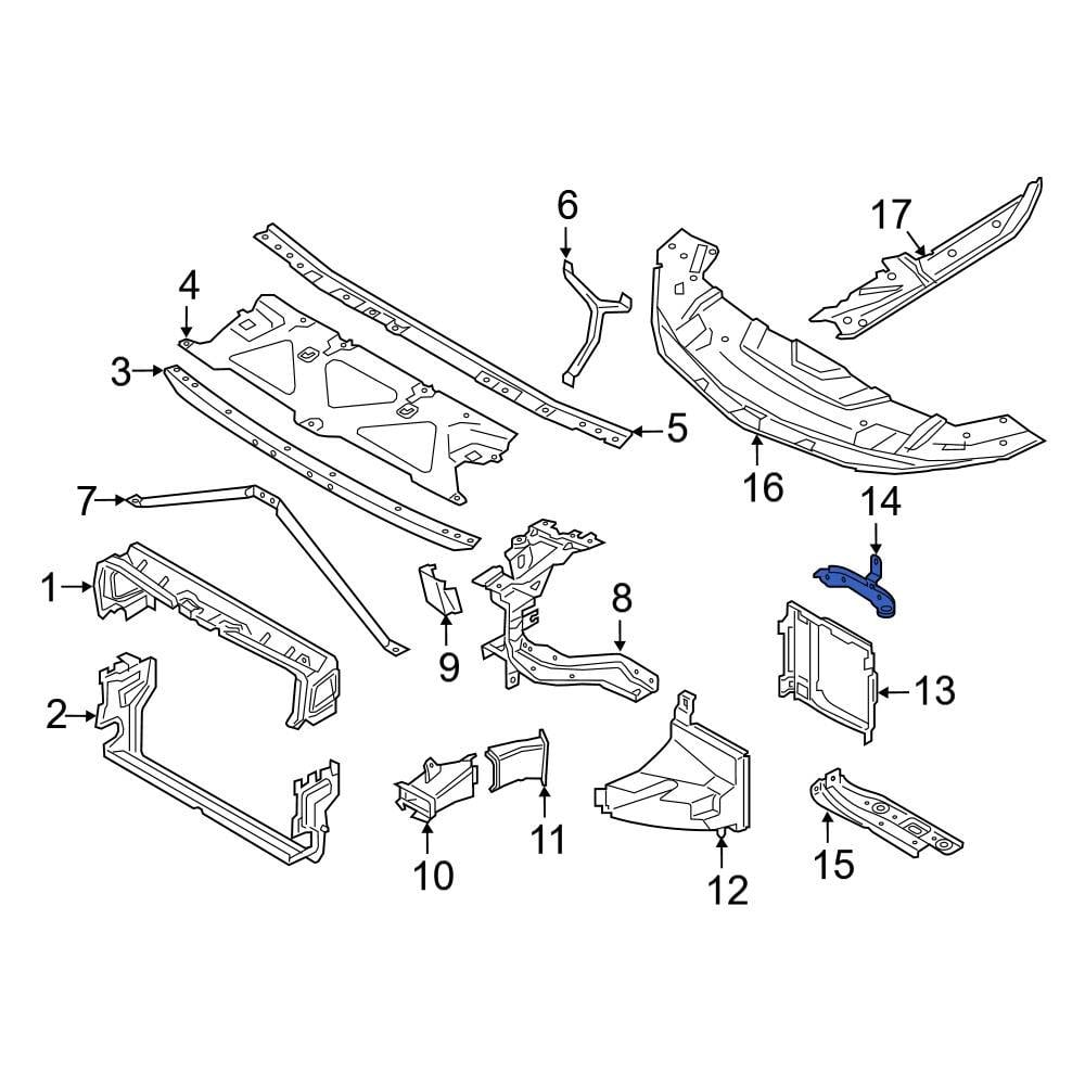 BMW OE 51647357220 - Right Upper Radiator Support Air Duct Bracket