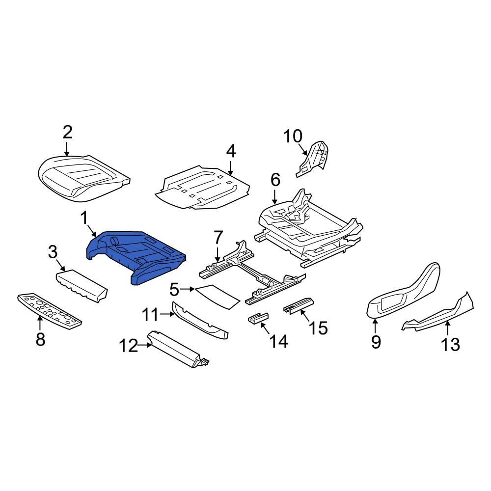 BMW OE 52107354593 Front Right Seat Cushion Foam