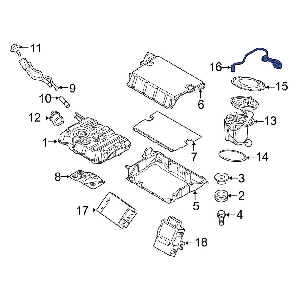 BMW OE 16117361966 Fuel Tank Pressure Sensor