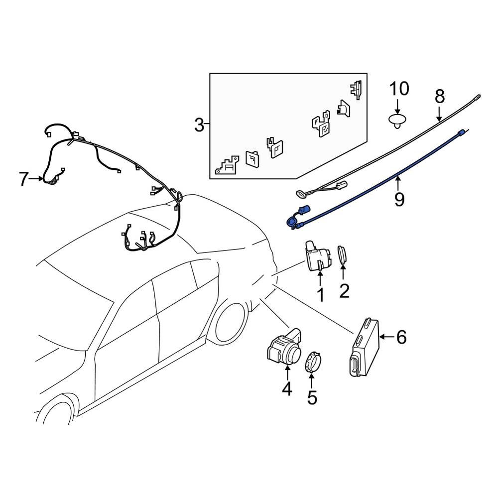 BMW OE 61357391043 Rear Lower Liftgate Motion Sensor