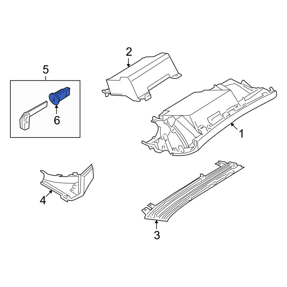 BMW OE 51167001461 Front Glove Box Lock Kit