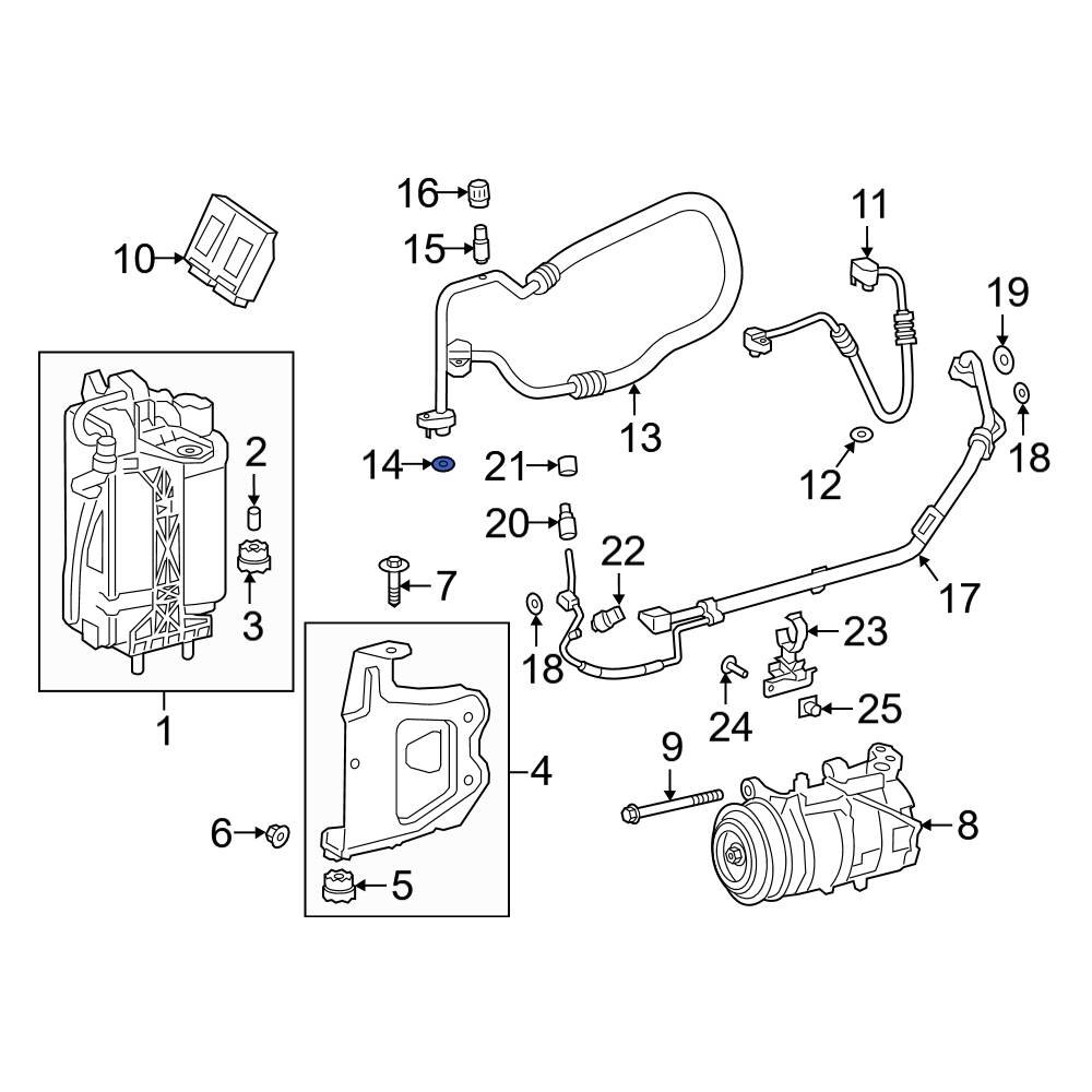 BMW OE 64539284020 A/C Refrigerant Line ORing