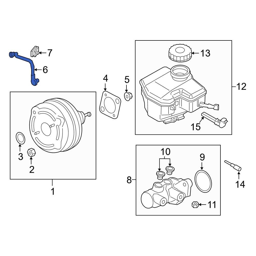 BMW OE 11668664526 Upper Brake Vacuum Hose