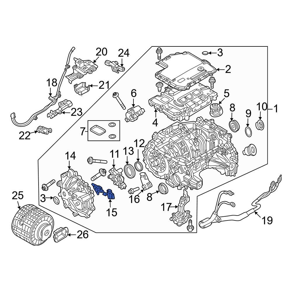 BMW OE 12371022199 Front Hybrid Motor Rotor Position Sensor