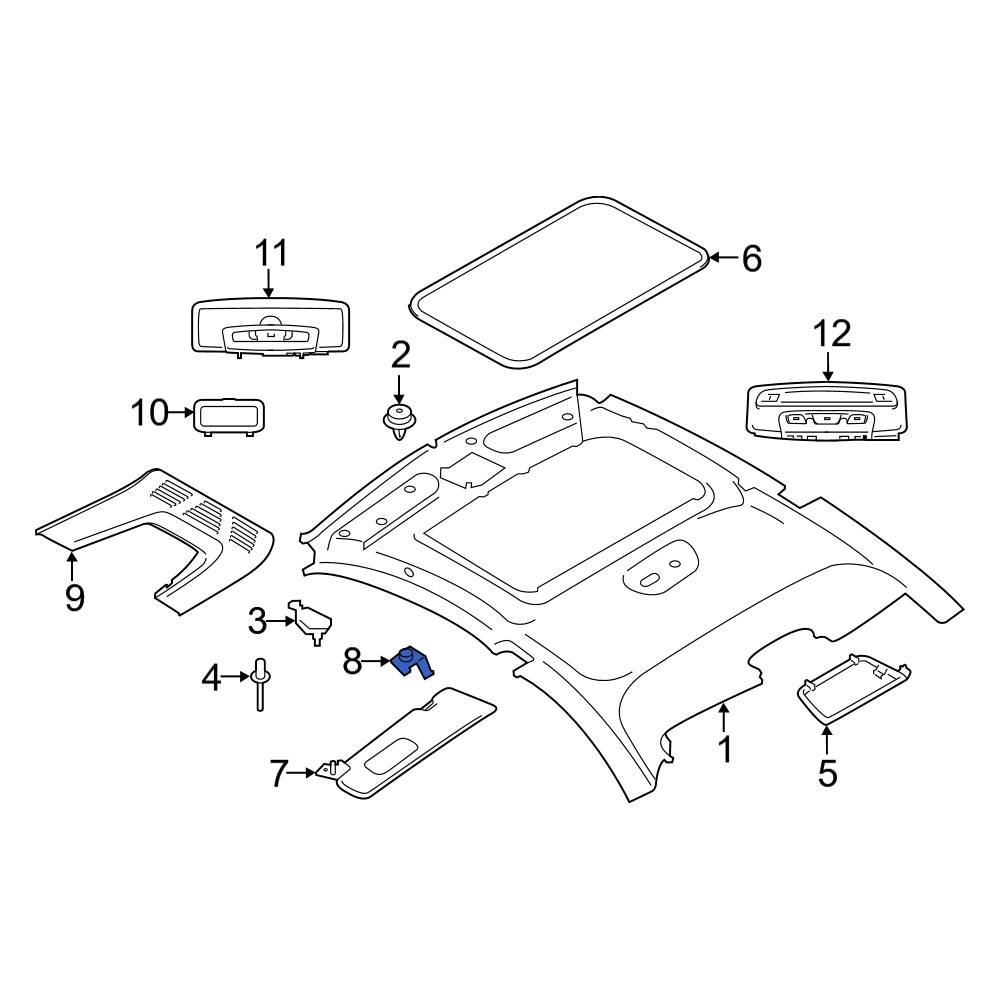 BMW OE 51167227032 - Sun Visor Bracket