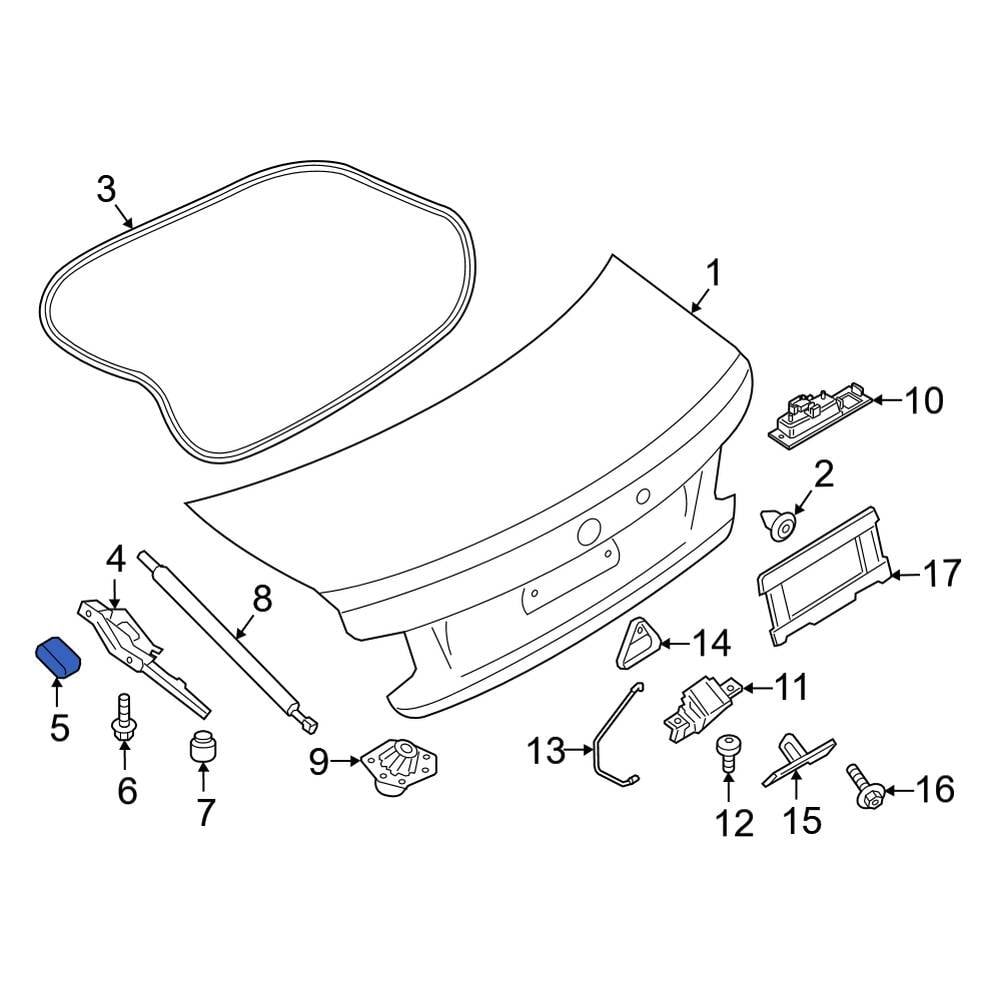 BMW OE 51247458724 - Rear Deck Lid Stop Buffer