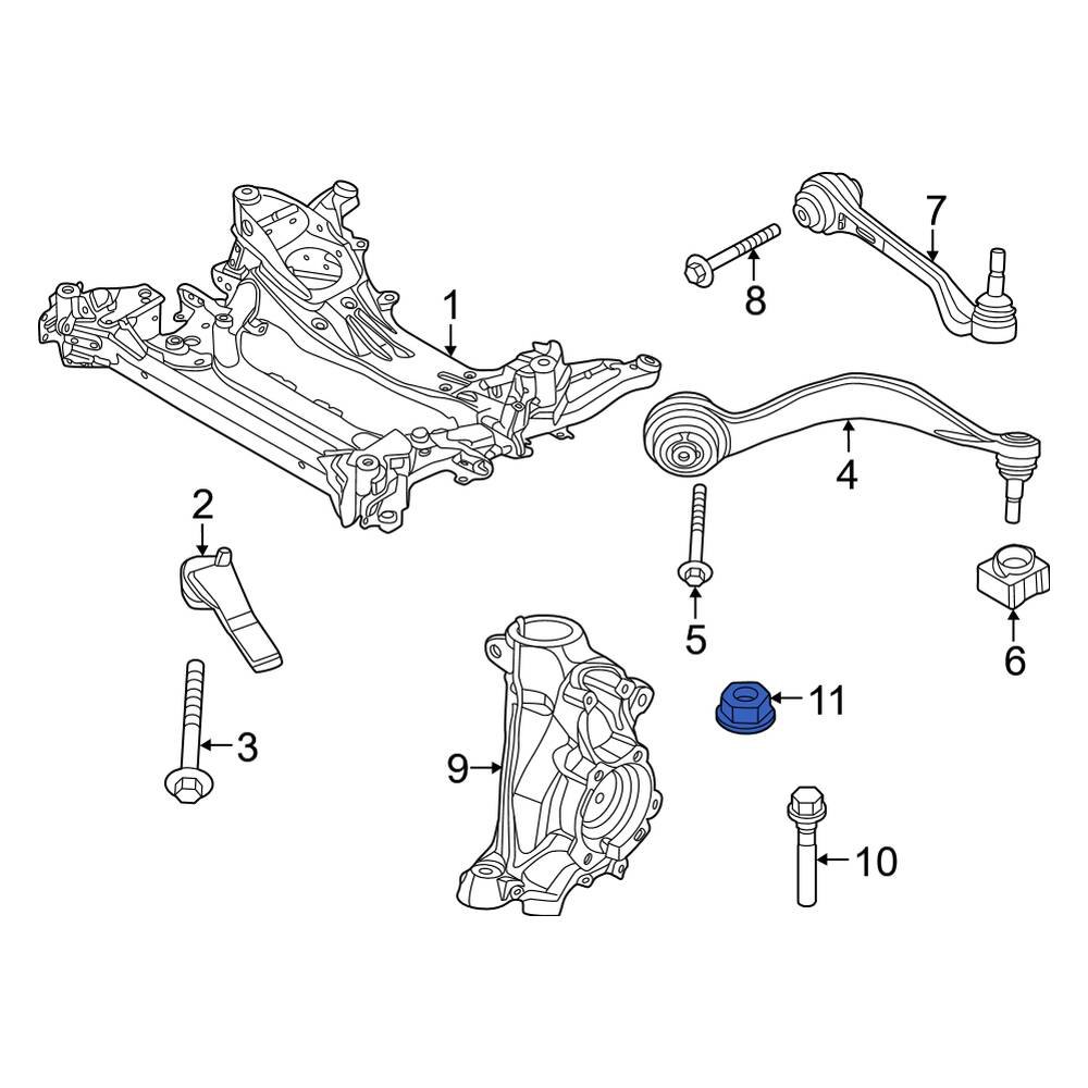BMW OE 07119905307 Steering Knuckle Nut