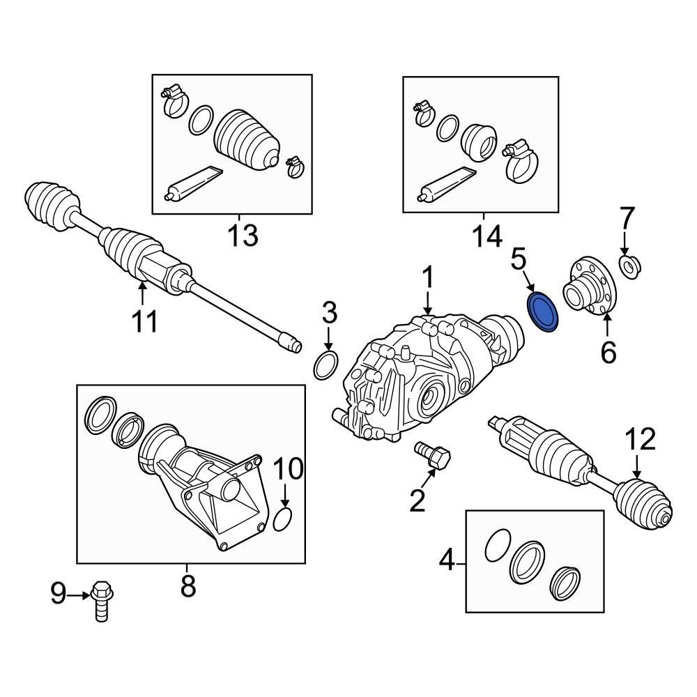 BMW OE 31527507697 Front Differential Pinion Seal