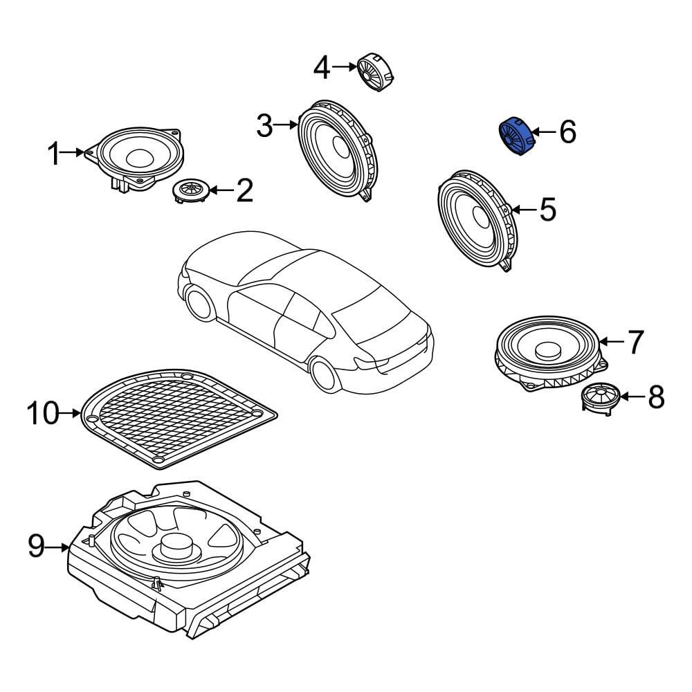 BMW OE 65132622665 - Rear Left Speaker