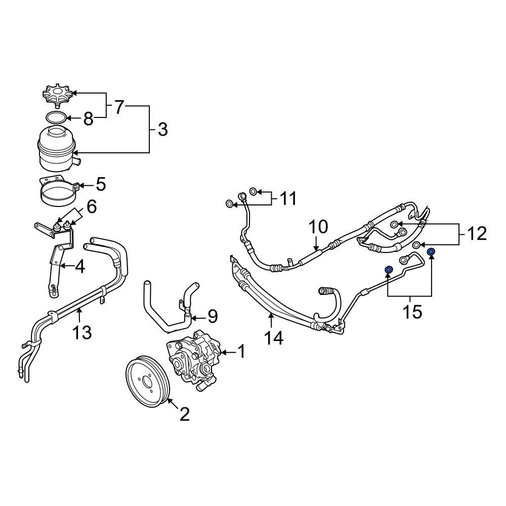 BMW OE 32411093597 Power Steering Return Hose Washer