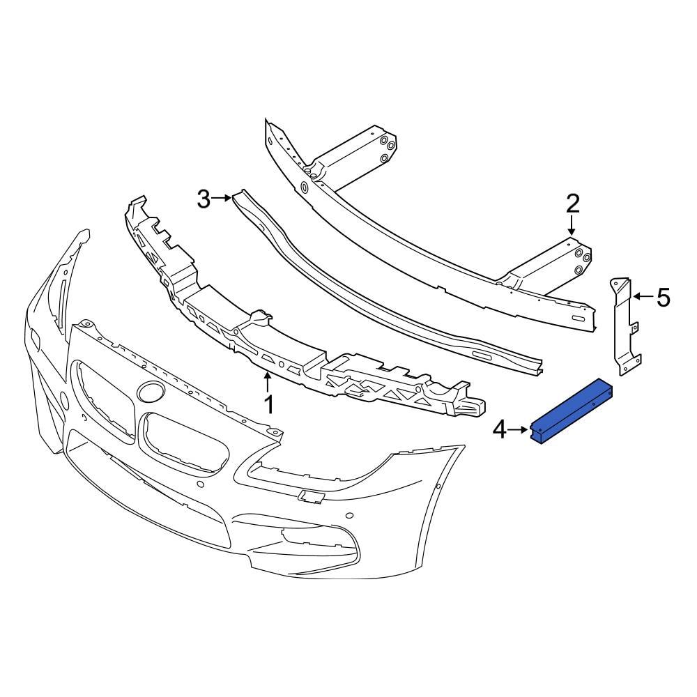 BMW OE 51118051470 Right Bumper Cover Reinforcement Bracket