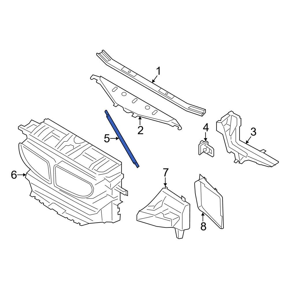 BMW OE 51647187095 - Radiator Support Panel Brace