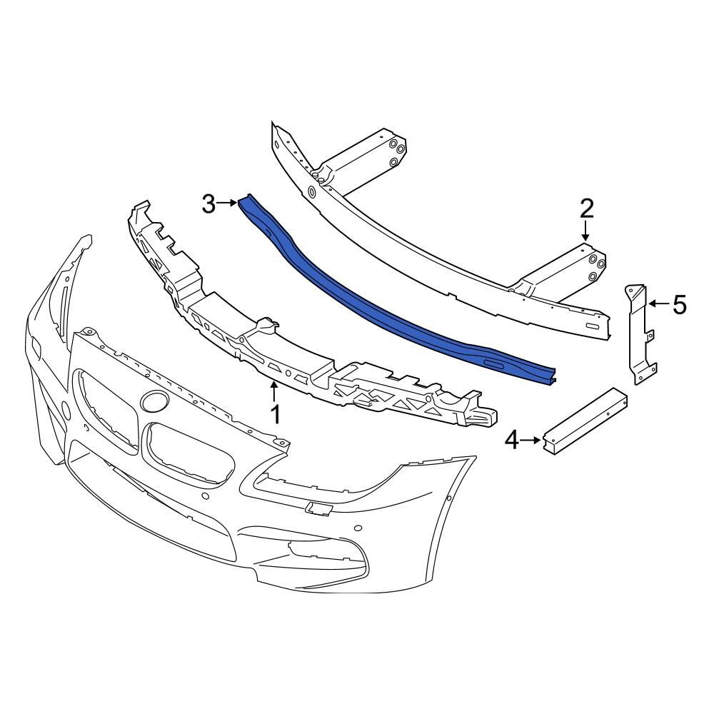BMW OE 51118050509 Front Bumper Cover Reinforcement