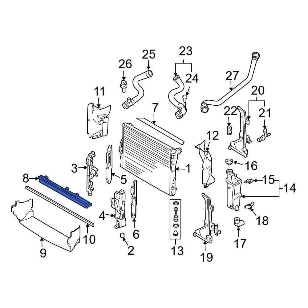 BMW OE 17111436245 Lower Radiator Air Seal