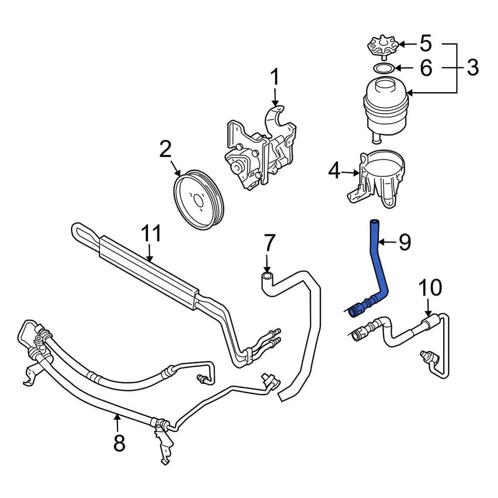 BMW OE 32416750155 - Power Steering Reservoir Hose