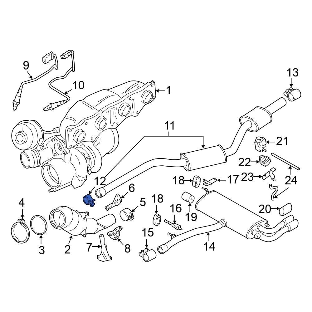 BMW OE 18308632361 Front Exhaust Muffler Clamp