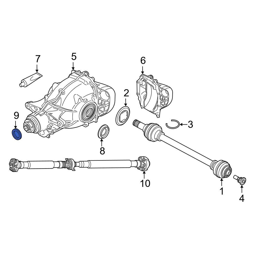 BMW OE 31507609535 Rear Differential Pinion Seal