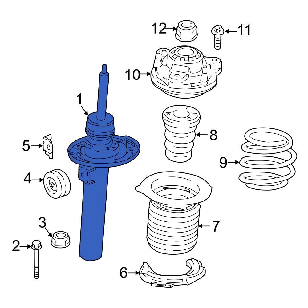 BMW OE 31316871779 Front Left Suspension Strut