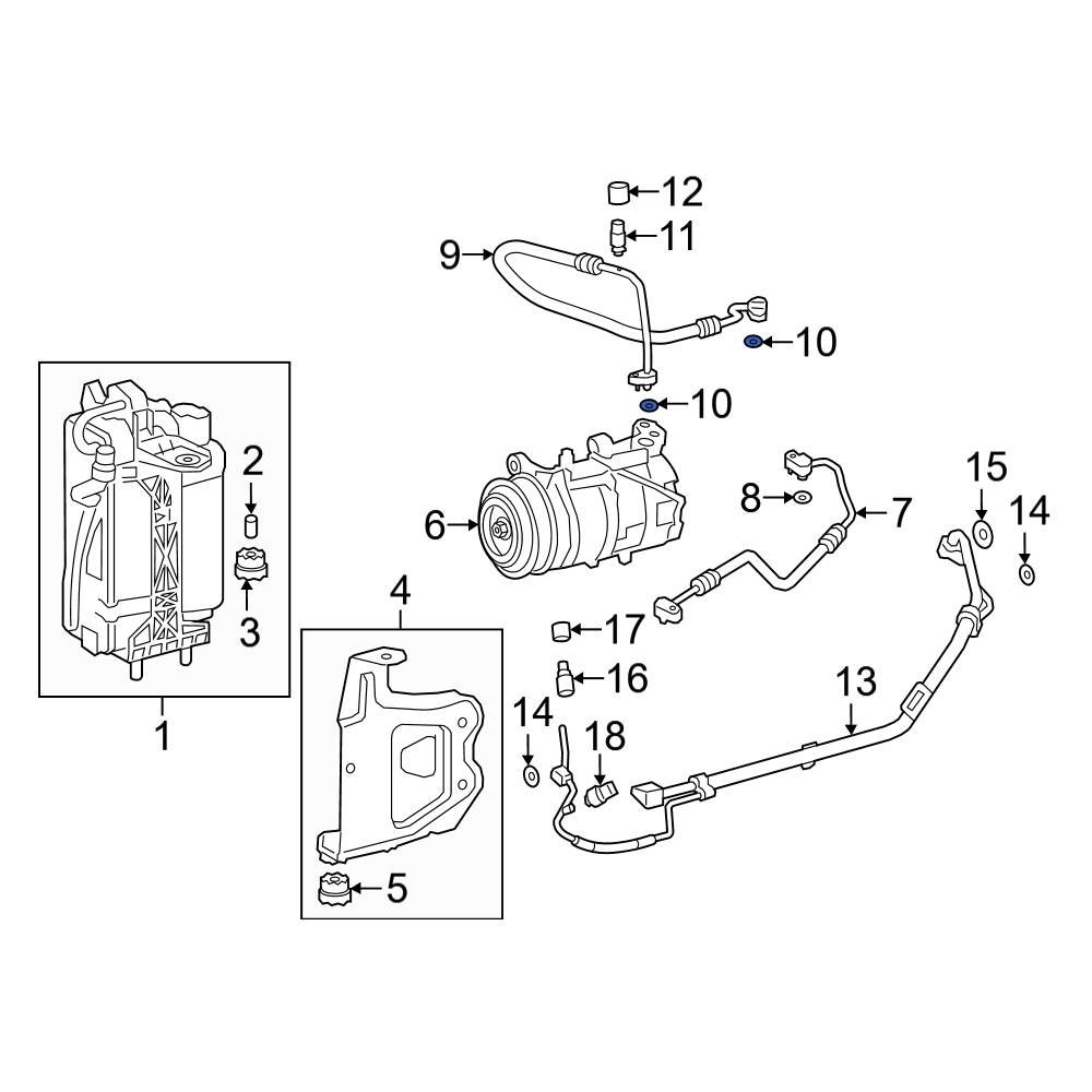 BMW OE 64539284018 - A/C Refrigerant Line O-Ring