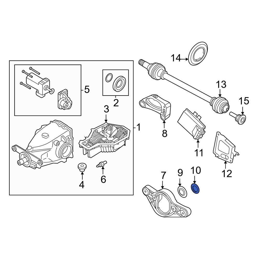 BMW OE 33107609536 Rear Differential Pinion Seal
