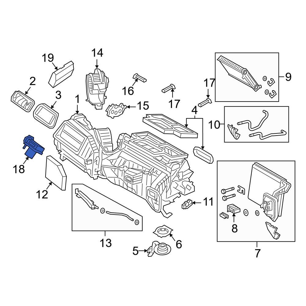 BMW OE 64119872065 Cabin Air Temperature Sensor