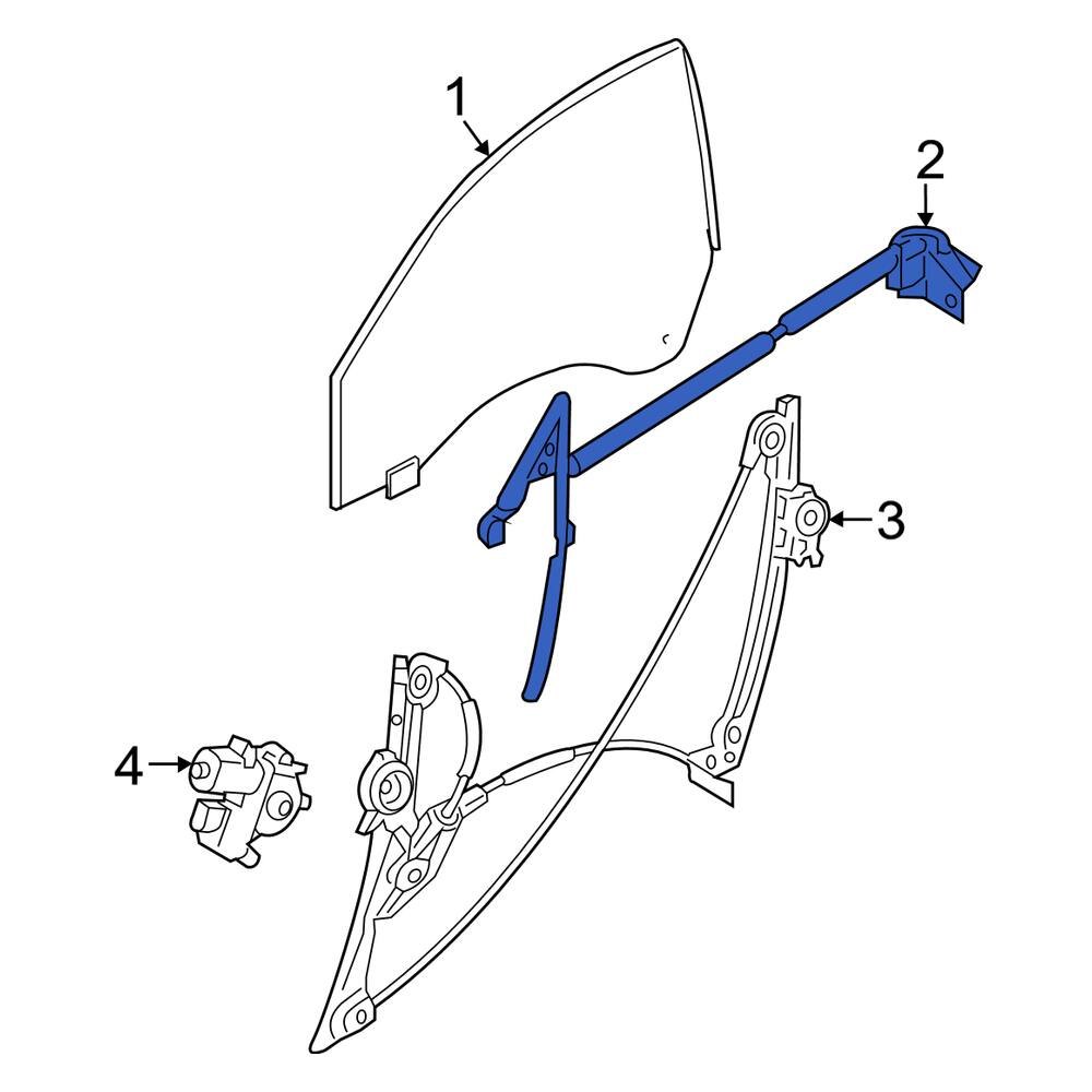 BMW OE 51337482949 Front Left Window Regulator Guide