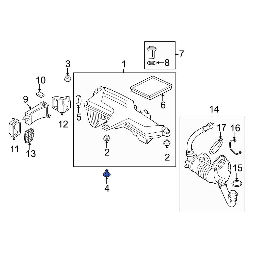 BMW OE 13717571356 - Air Filter Housing Insulator