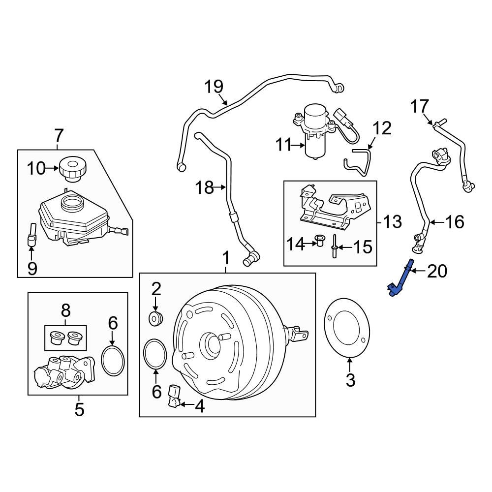 BMW OE 11667620923 Power Brake Booster Check Valve