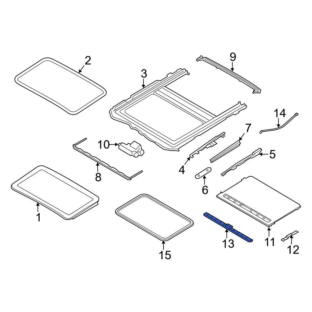 BMW OE 54107309637 Sunroof Handle