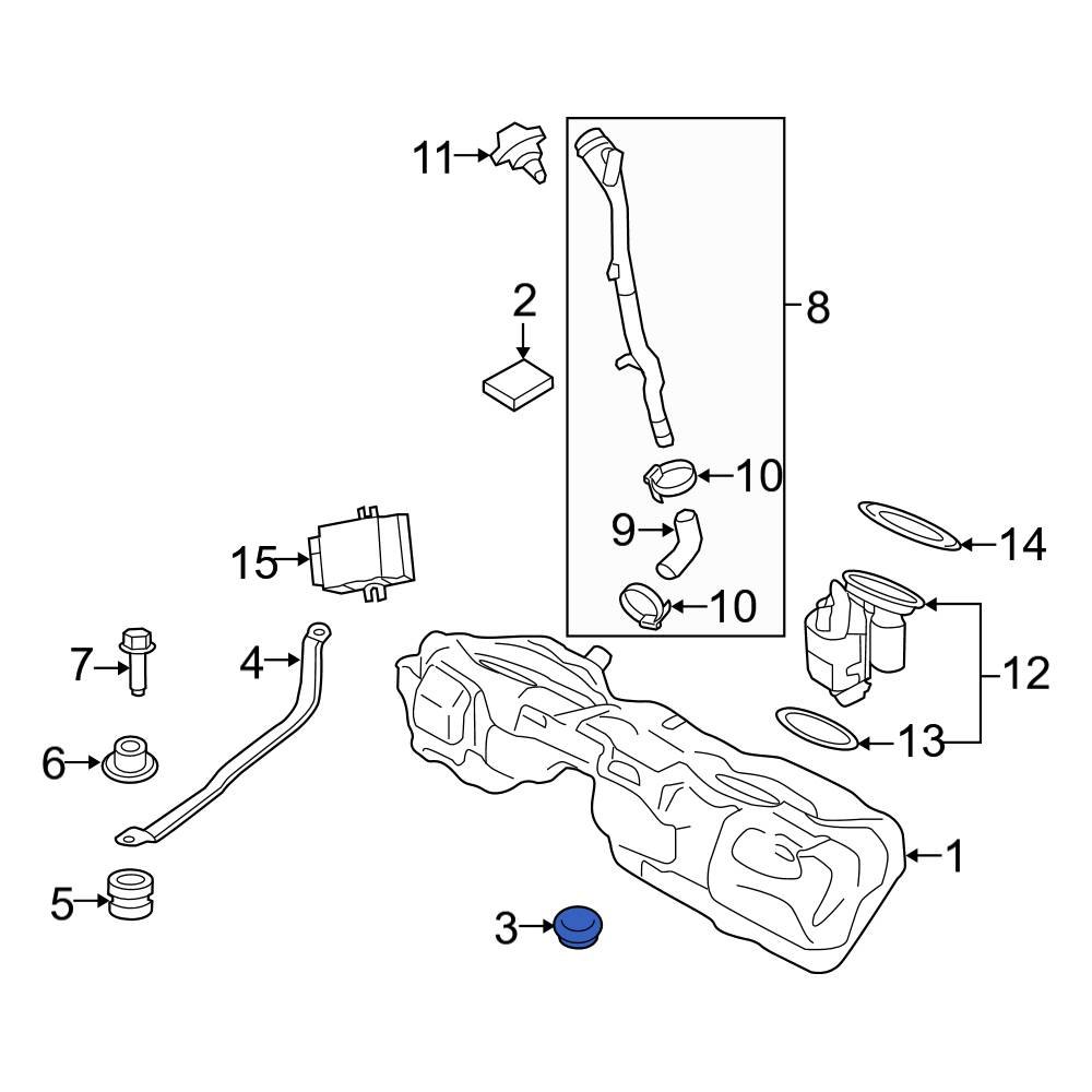 BMW OE 51221924979 Fuel Tank Drain Plug
