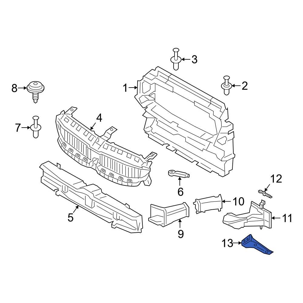 BMW OE 51647422299 - Front Lower Brake Air Duct Bracket