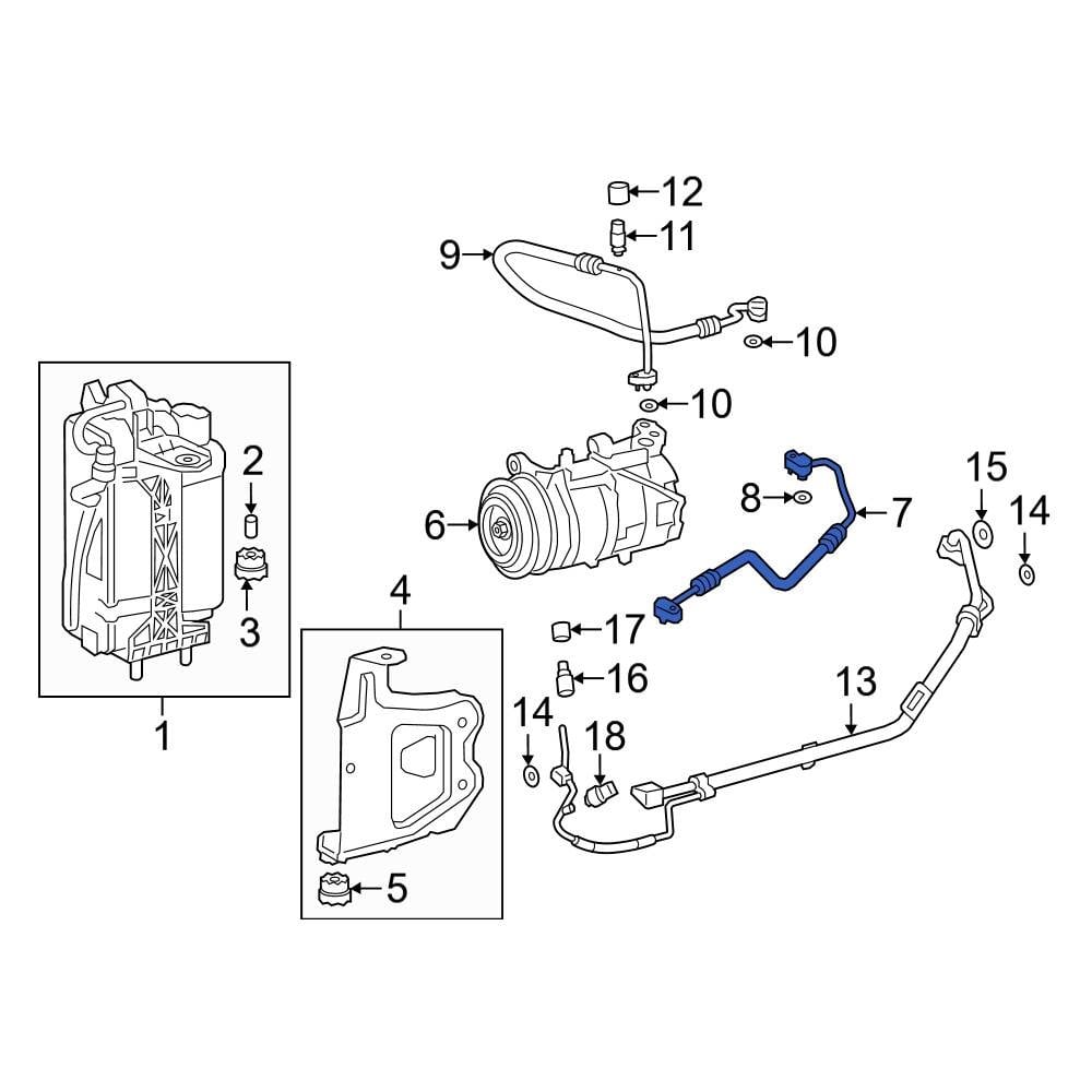 BMW OE 64539337130 - A/C Refrigerant Discharge Hose