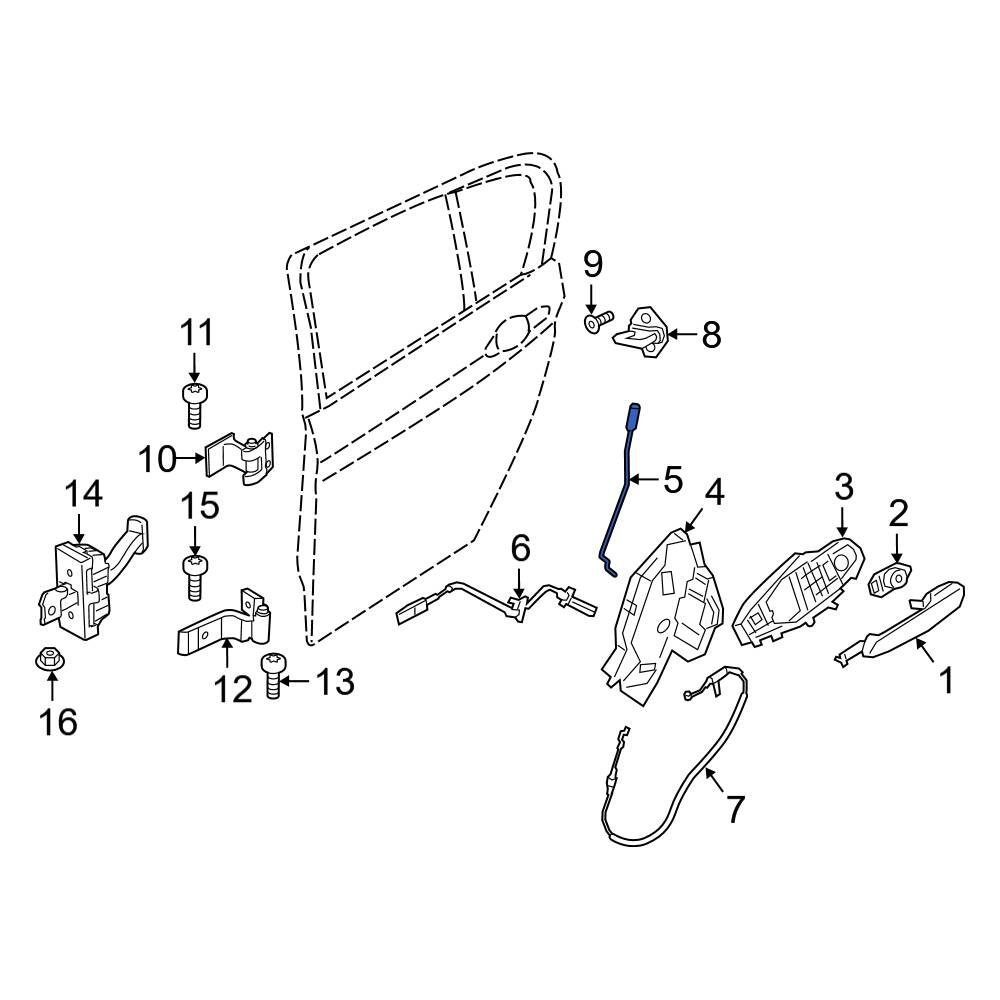 BMW OE 51227432226 Rear Right Door Lock Operating Rod