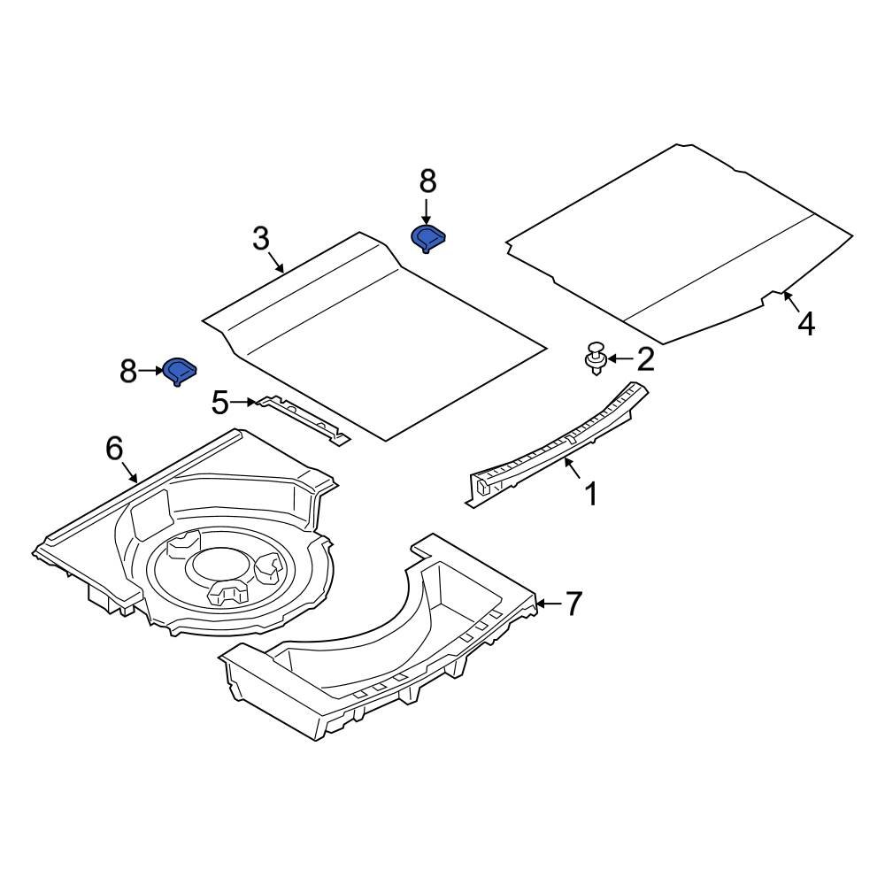 BMW OE 51477438824 Rear Left Tie Down Hook