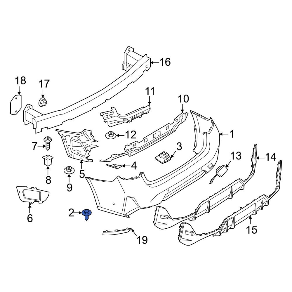 BMW OE 07149481168 Fender Liner Bolt