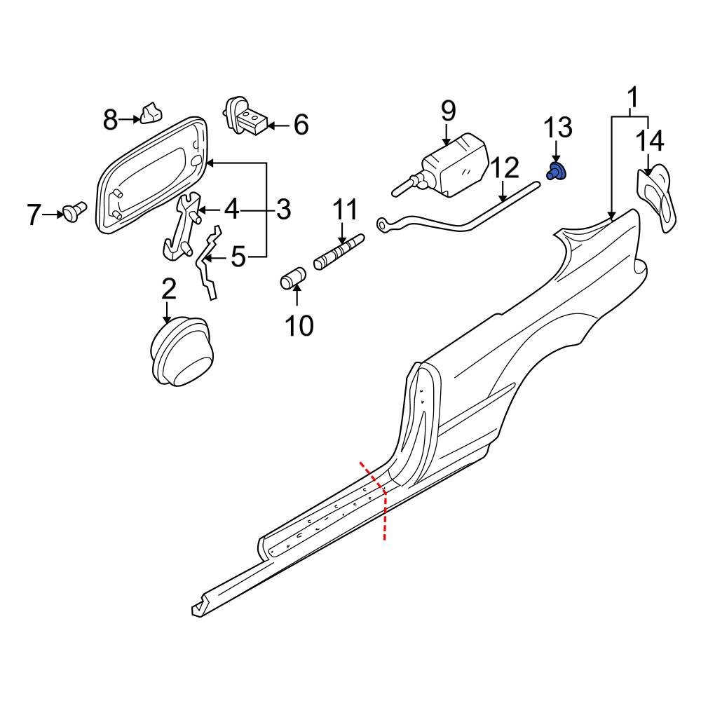BMW OE 51258234143 Rear Fuel Door Release Handle