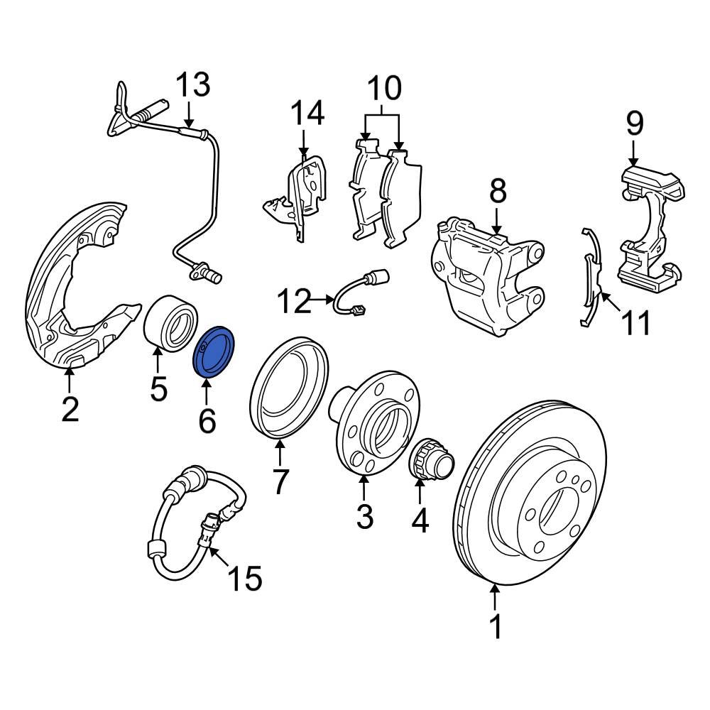 BMW OE 07119934760 Wheel Bearing Snap Ring