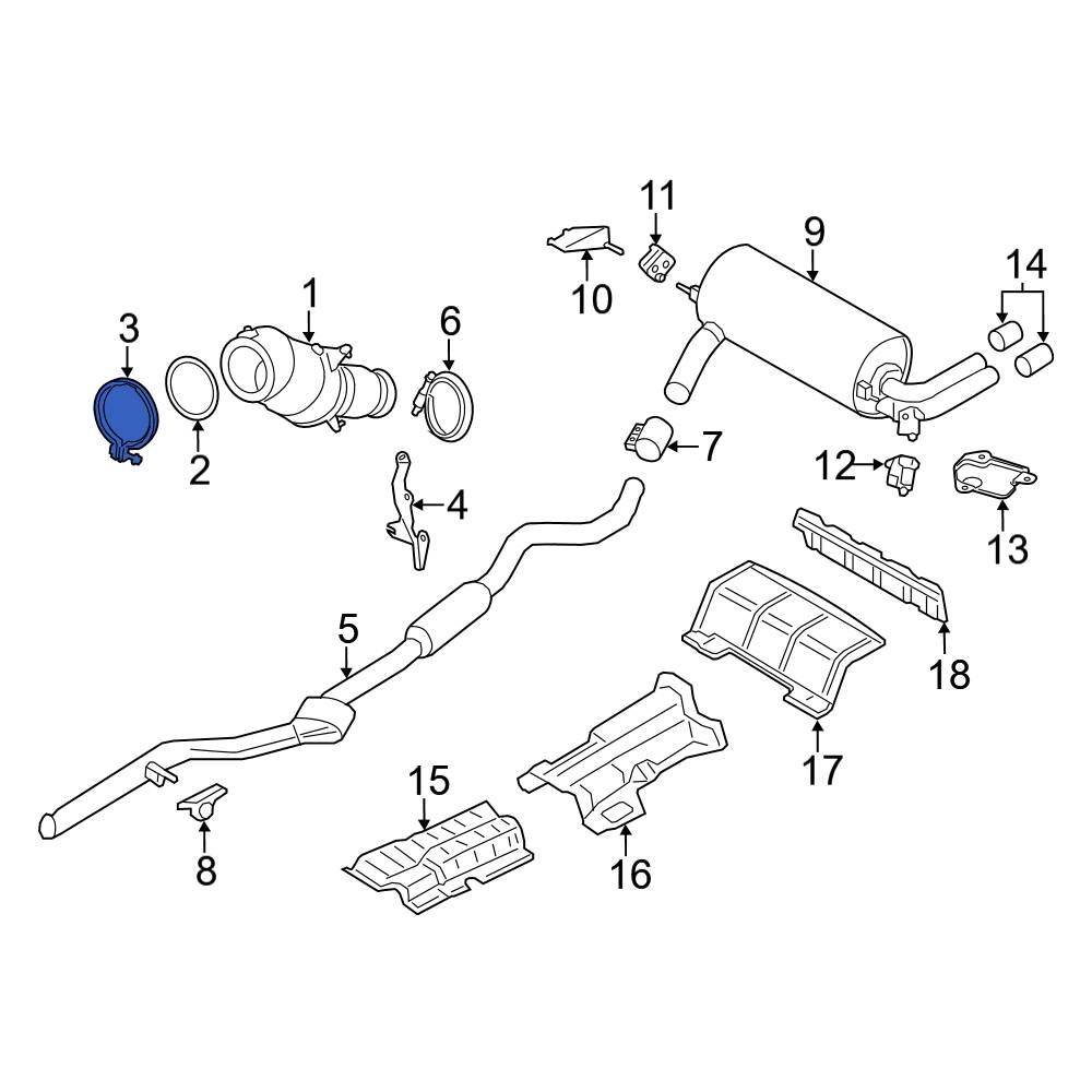 BMW OE 18328612537 Catalytic Converter Clamp