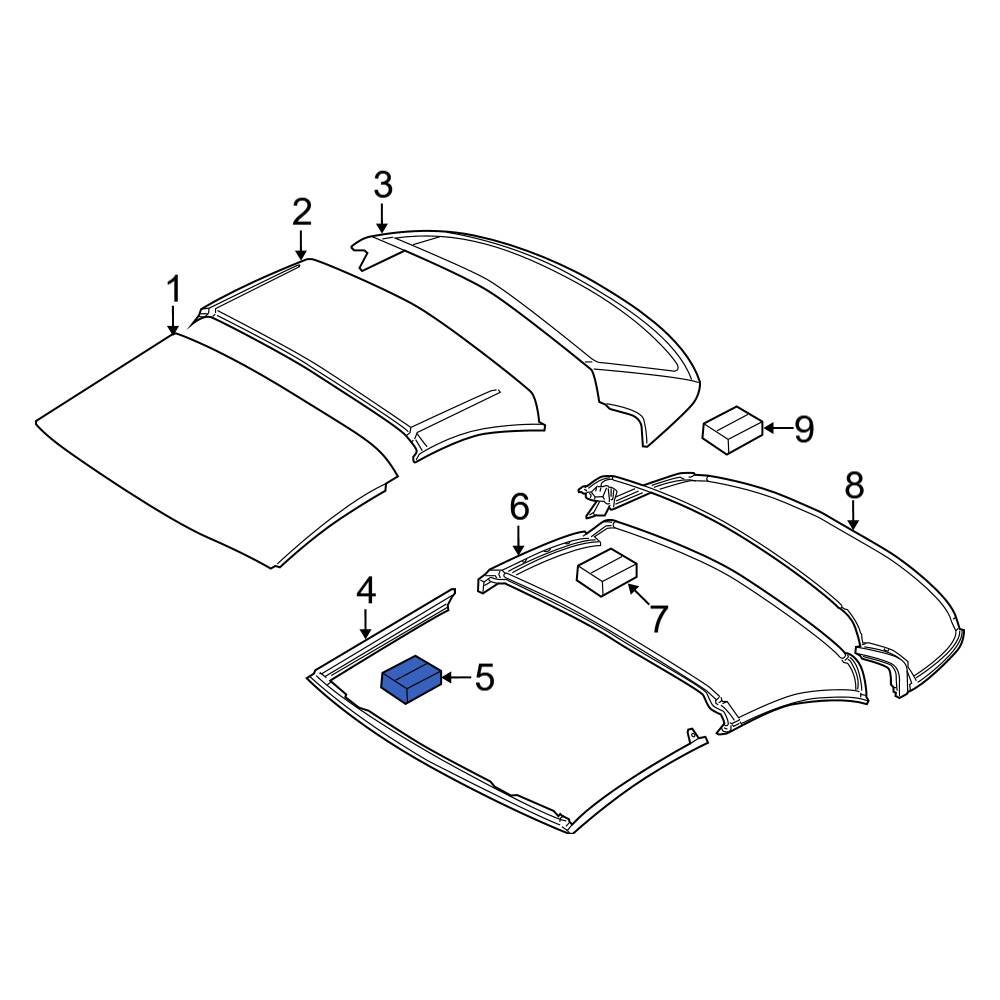 BMW OE 54377150659 Convertible Top Hardware Kit
